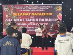 Kembali Ke Jalan Tuhan, Lapas Banjarbaru Gelar Ibadah Kebaktian Natal Bagi Warga Binaan