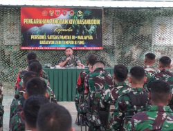 Pangdam XIV/Hsn Kunjungi Satgas Pamtas RI-MLY Yonzipur 8/SMG, Berikan Motivasi Tinggi