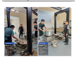 Petugas Dapur Lapas Kelas III Mamasa Pastikan Pengolahan Makanan Sesuai Standar