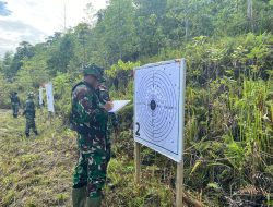 Prajurit Kodim 1805/Raja Ampat Latihan Menembak Senjata Ringan TW IV