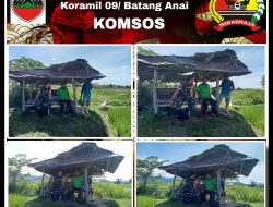 Babinsa Koramil 09/Batang Anai Komsos Dengan Petani di Desa Binaan