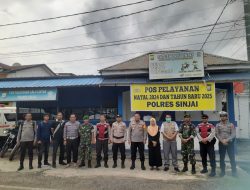 Personel Kodim 1424/Sinjai Bersama Polres Sinjai, Satpol PP Dan Nakes Laksanakan Pengamanan Natal Dan Tahun Baru Di Kab Sinjai