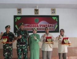 Dandim 1404/Pinrang Pimpin Upacara Korps Raport Purna Tugas