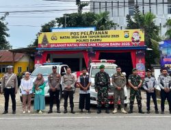 Memantau Situasi dan Memberikan Rasa Aman, Personel Kodim 1405/Parepare Laksanakan Pengamanan Nataru di Pos Terpadu