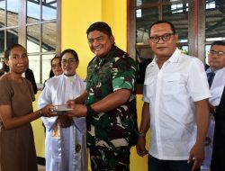 Kodim Merauke Bersama BGN Bekerjasama Dengan Bulog dan Yayasan Kartika Jaya Gelar Makan Bergizi Gratis