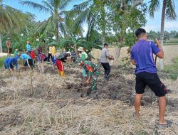 Babinsa Koramil 04 Tellusiatinge Kerja Bakti Perbaikan Jalan Penghubung Di Kel. Otting