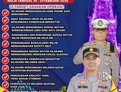Polres Gorontalo Gelar Operasi Keselamatan Otanaha 2025, Selama 14 Hari Kedepan, Dan Ini Sasarannya