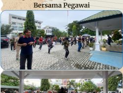 Kabapas Palu Pimpin Senam Sehat Bersama Pegawai