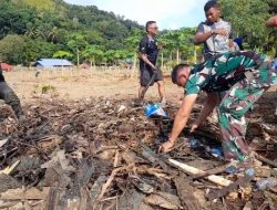 Kasrem 181/PVT Tinjau Langsung Pematangan Lahan Ketahanan Pangan