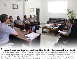 Lapas Gorontalo Siap Semarakkan Hari Bhakti Pemasyarakatan ke-61