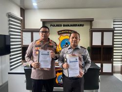 Perkuat Sinergi, Lapas Banjarbaru dan Polres Banjarbaru Teken MoU Bidang Pengamanan,, Penegakan Hukum, Pertukaran Informasi, P4GN dan Pembinaan Warga Binaan