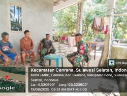 Babinsa Koramil 1407-03/Cenrana Laksanakan Pemantauan Wilayah dan Komsos Bersama Warga Di Kelurahan Ujungtanah