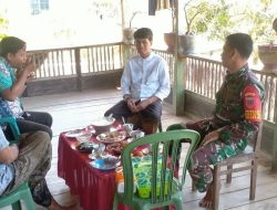Babinsa Koramil 21/Palakka Kodim 1407/Bone Laksanakan Komunikasi Sosial Bersama Warga Desa Cinennung