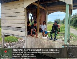 Demi Menjalin Hubungan Baik, Babinsa Koramil 1407-10/Ponre melaksanakan Komsos Dengan Warga Binaan
