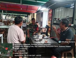 Babinsa Koramil 09/Lapri, Jalin Komsos Bersama Warga Di Warung Makan Desa Sengeng Palie