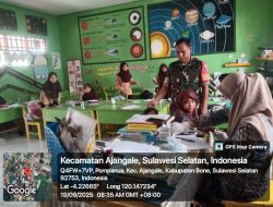 Babinsa Koramil 1407-01/Ajangale Dampingi Pemeriksaan Kesehatan Siswa SD Inpres 6/75 Pompanua