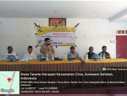 Babinsa Koramil 1407-12/Cina Hadiri Rapat Program PISEW TA 2025 Di Desa Tanete Harapan