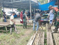 Dari Pasar untuk Rakyat: Karya Bakti Kodim 1407/Bone Wujudkan Lingkungan Bersih dan Nyaman
