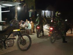 Pastikan Keamanan Wilayah, Jajaran Koramil Kodim 1407/Bone Gelar Patroli Malam Serentak