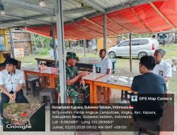 Danramil 18/Kajuara Kodim 1407/Bone Sambangi Desa Angkue, Bahas Kamtibmas Di Awal Tahun