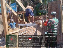 Sinergi Tanpa Batas, Babinsa Koramil 1407-03/Cenrana Dan Warga Pacubbe Kompak Kerja Bakti