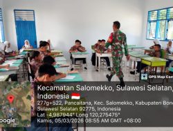 Membangun Karakter Bangsa : Koramil 1407-17/Salomekko Bekali Siswa SD Pancaitanah Wawasan Bela Negara