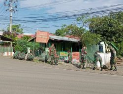 Kekompakan Babinsa Koramil 09/Lapri Kodim 1407/Bone : Bersatu Padu Benahi Pangkalan