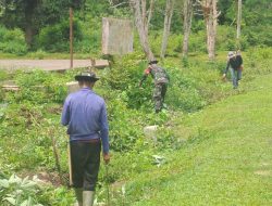 Lestarikan Budaya Gotong Royong, Babinsa Koramil 1407-08/Lamuru Kodim Bone Bahu Membahu Bersama Warga Tellangkere