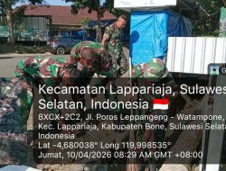 Ciptakan Lingkungan Kerja Yang Sehat, Personel Koramil 1407-09/Lapri Kompak Benahi Pangkalan