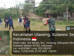 Membangun Generasi Sehat, Babinsa Ulaweng Kodim 1407/Bone Kobarkan Semangat Olahraga Di Lapangan Desa
