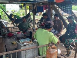 Monitor Wilayah Binaan, Babinsa Kodim Bone Koramil 1407-10/Ponre Laksanakan Komsos Di Desa Tellu Boccoe