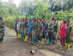 Awali Pagi Dengan Semangat Gotong Royong, Personel Jembatan Perintis Garuda III Gelar Apel Pengecekan