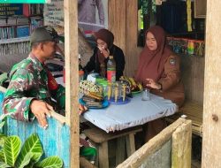 Perkuat Sinergi Lintas Sektor, Babinsa Koramil 1407-10/Ponre Jalin Komsos Dengan Petugas Puskesmas Lonrong