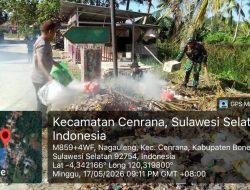 Ciptakan Kampung Sehat Dan Bersih, Babinsa Koramil 1407-03/Cenrana Pelopori Aksi Sosial Bareng Masyarakat