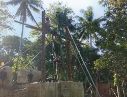 Tiang Pylon Berdiri, Jembatan Garuda Kodim 1407/Bone Makin Kokoh!