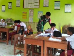 Perkuat Karakter Generasi Muda, Koramil Libureng Kodim 1407/Bone Gelar Kegiatan Wanwil Di SDN 185 Bone