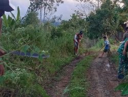 Wujudkan Akses Jalan Yang Bersih Dan Aman, Babinsa Koramil 1407-20/Bontocani Pelopori Karya Bakti Di Lalakke