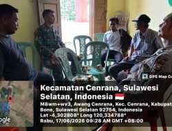 Duduk Bareng Warga Awang Cenrana, Babinsa Koramil 1407-03/Cenrana Rajut Silaturahmi Tanpa Jarak