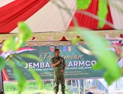 Perkuat Konektivitas Wilayah, Danrem 141/Toddopuli Resmikan Jembatan Perintis Garuda Aramco