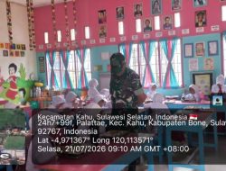 Dukung Program Makanan Bergizi Gratis, Babinsa Kahu Laksanakan Pemantauan Penyaluran MBG Di SDN 277 Palattae