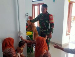 Peduli Kesehatan Warga, Babinsa Koramil 1407-10/Ponre Dampingi Kegiatan Posyandu Di Desa Pattimpa