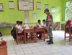 Babinsa Koramil 1407-14/Libureng Jadi Guru Tamu, Tanamkan Wawasan Kebangsaan Kepada Siswa SD Negeri 181 Ceppaga
