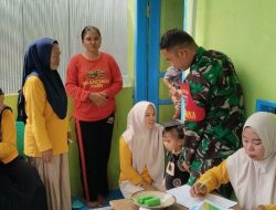 Perkuat Sinergi Di Bidang Kesehatan, Babinsa Koramil 1407-09/Lapri Kodim Bone Dampingi Kegiatan Posyandu