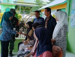 Babinsa Koramil 1407-01/Ajangale Bersama Tenaga Kesehatan Sukseskan Program Pencegahan Anemia Ibu Hamil