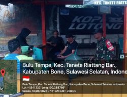 Jalin Keakraban Dengan Warga, Babinsa Koramil Tanete Riattang Kodim 1407/Bone Sambangi Poskamling Lingkungan Waru