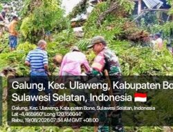 Babinsa Kodim Bone Koramil 1407-05/Ulaweng Bersihkan Area Posyandu Desa Galung