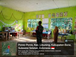 Babinsa Kodim Bone Koramil 1407-14/Libureng Tanamkan Wawasan Kebangsaan Kepada Siswa SD