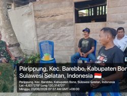 Bangun Keakraban, Babinsa Koramil Barebbo Kodim 1407/Bone Sambangi Warga Desa Parippung Lewat Komsos