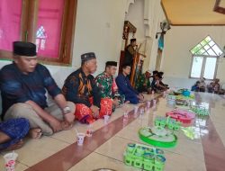 Babinsa Koramil 1407-07/Tanete Riattang Kodim Bone Hadiri Maulid Nabi Di Masjid Multazam, Jaga Harmoni & Kebersamaan Warga