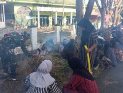 Bangun Kebersamaan & Kepedulian Lingkungan, Babinsa Barebbo Gelar Kerja Bakti Bersama Warga